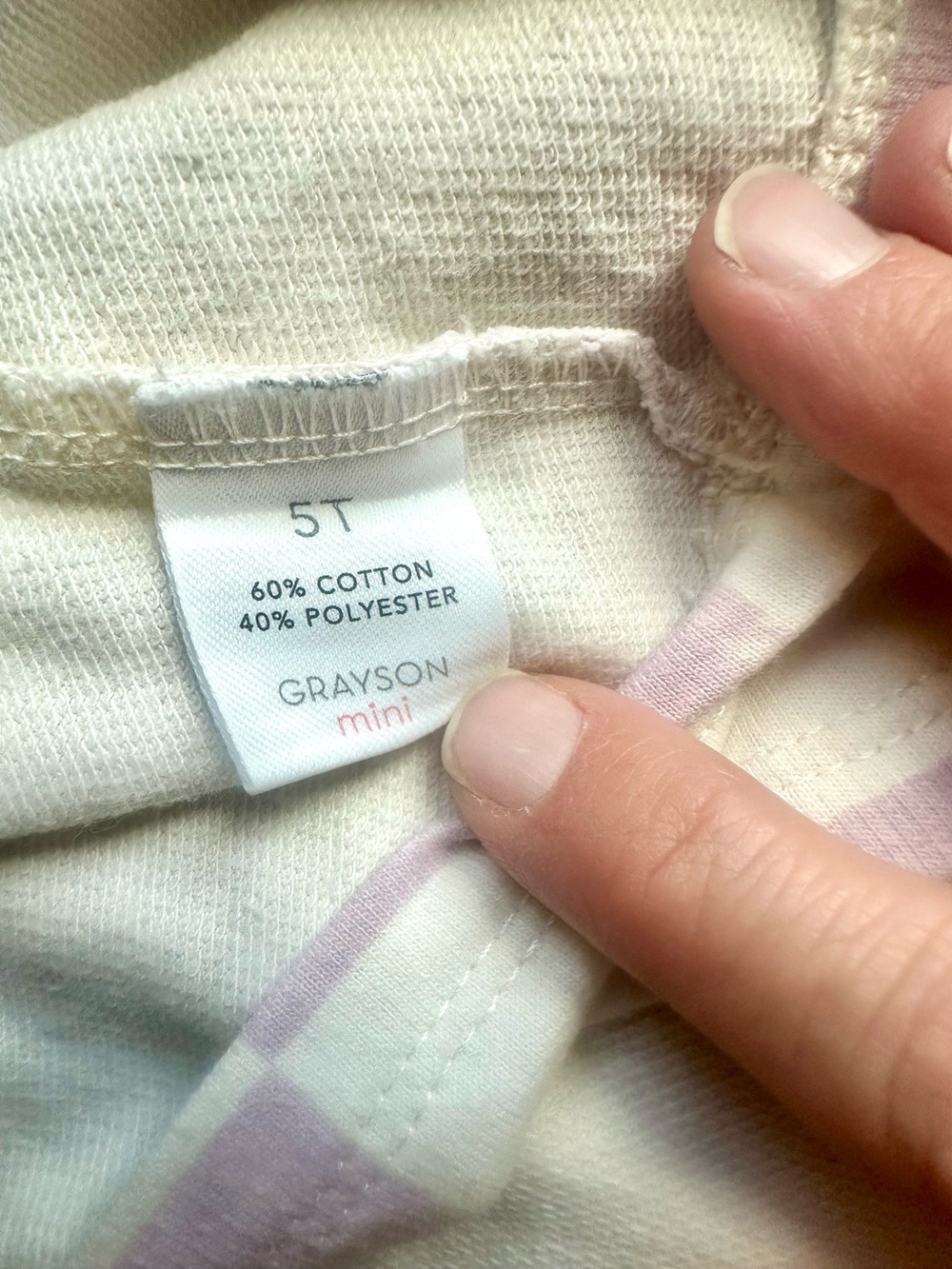 Grayson Mini Girls 5T Lavender White Checkered Tiered Tank Dress - Picture 8 of 8